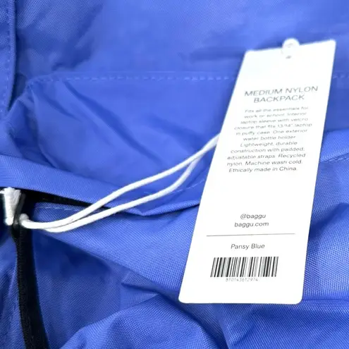 Baggu NWT Medium Nylon Backpack Pansy Blue