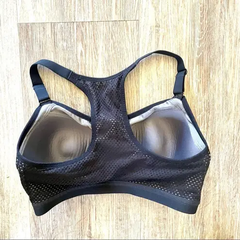 Wacoal  grey and black padded front zip sports  bra