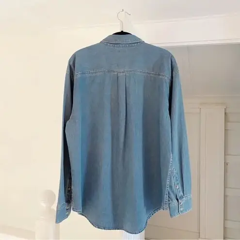 J.Crew Relaxed Chambray Button Down Shirt in Shadow Wash NWT Size S Retail $98 thumbnail 10