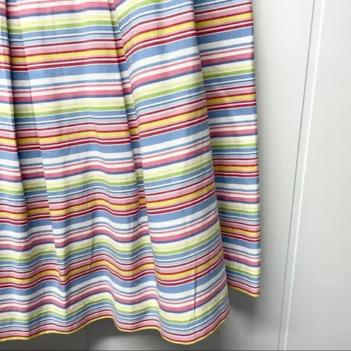 Talbots  Rainbow Striped Pleated‎ Skirt Size 12 - Image 6