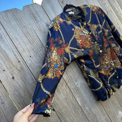 Via valent regency button down satin Medium Blue