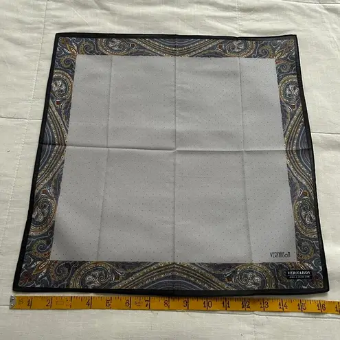 Grey dot paisley boarder print bandana 0488 Gray