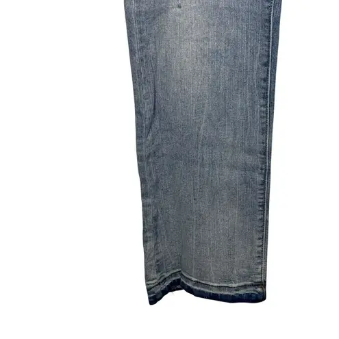 Dollhouse Women's Jeans High Rise Flare Distressed Light Wash Denim Sz. 30 NWT
