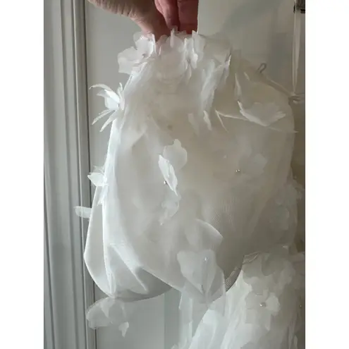 BHLDN Cleo Puff Sleeve Ivory Mini Dress NWT Size 8 Bridal Shower