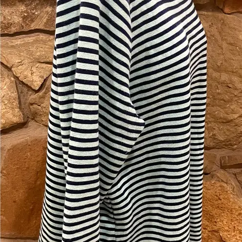 Coldwater Creek Striped Fleece Blouse Women’s 1X 18 XL Pullover Blue Shades