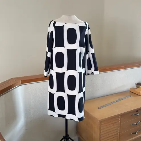 London Times geometric mod Gogo style Dress worn on sex in the city by Miranda