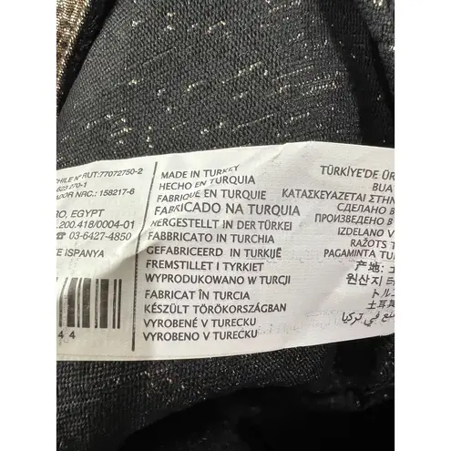 MNG Casual Metallic Textured Mini Skirt with Bow Detail Women's Size XS Gold