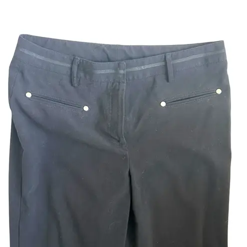 Larry Levine Women Pants 10 Black Classic Business Casual Stretch Minimalistic