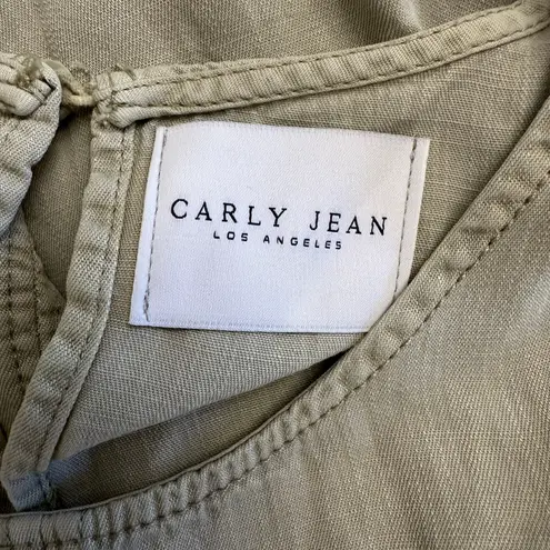 Carly Jean Los Angeles Carly Jean LA Sage Green Shift Dress L Minimalist Capsule Wardrobe Coastal Chic