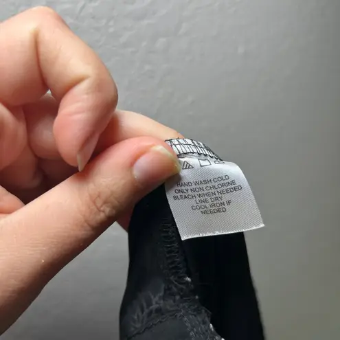 Linea Donatella Black Lace Trim Babydoll Lingerie Sheer Nightgown Bow Detail