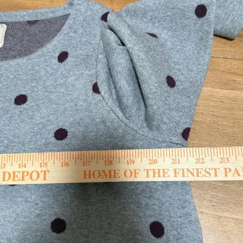 ARABELLA ADDISON gray merlot polka dot Ponte knit pullover sweater Plus 1x
