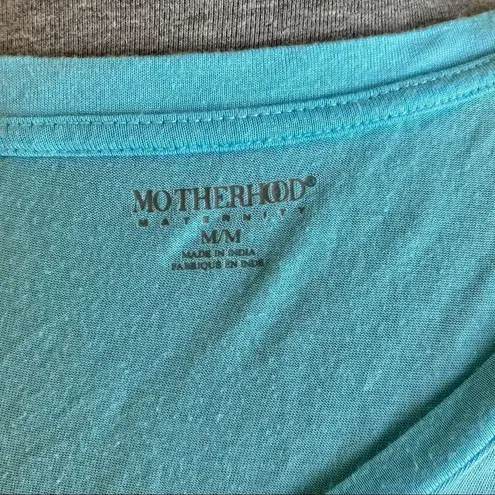 Motherhood Maternity Blue Half Sleeve Scoop Neck Medium