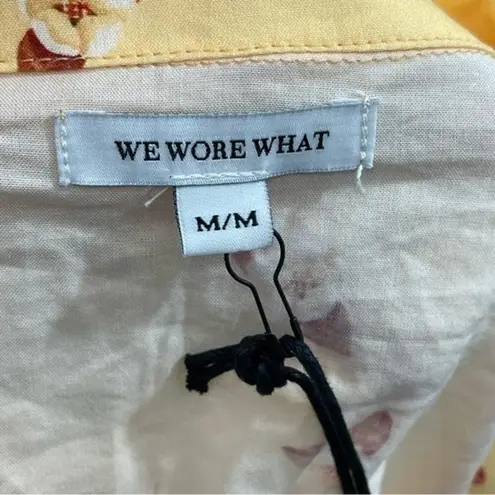 We Wore What NWT Bisou Floral Crop Top Yellow Size MEDIUM