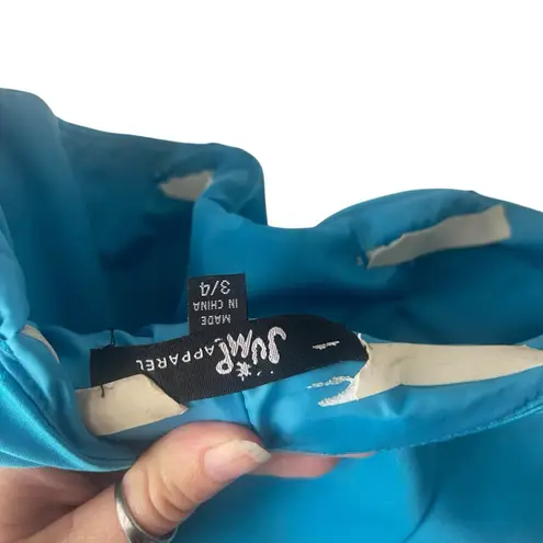 Jump Y2k Juniors 3/4 Blue Prom Bedazzled Fairy Princess Strapless Maxi Dress