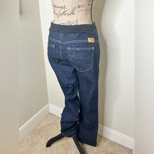 Paige Premium Denim Maternity Melrose Jeans in Dark Blue Size 29