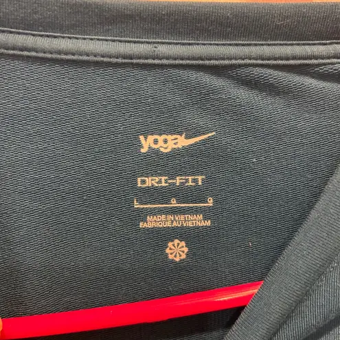 Nike  Yoga Dri Fit Women Teal Long Sleeve Sweatshirt Athletic Top Size Large