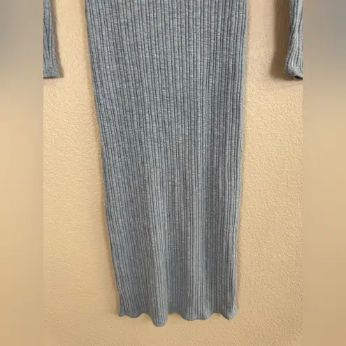 Sophie Rue Jordyn Long Sleeve Rib Midi Sweater Dress in Tranquil Blue size Small