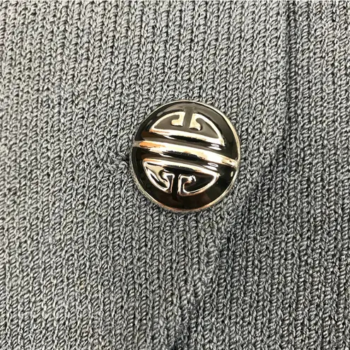 CZERNY Wool Blend Cardigan Women M Gray Elegant Feminine Classic Retro Made USA Size M