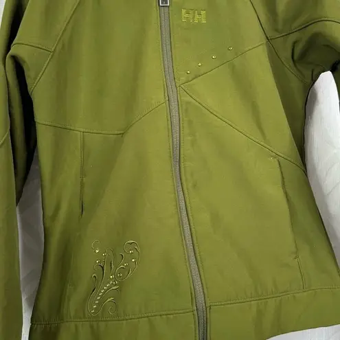 Helly Hansen Full Zip Green Soft Shell Jacket Size Small