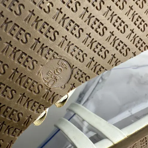 Tkees Leah Sandals Leather Cream Size 9