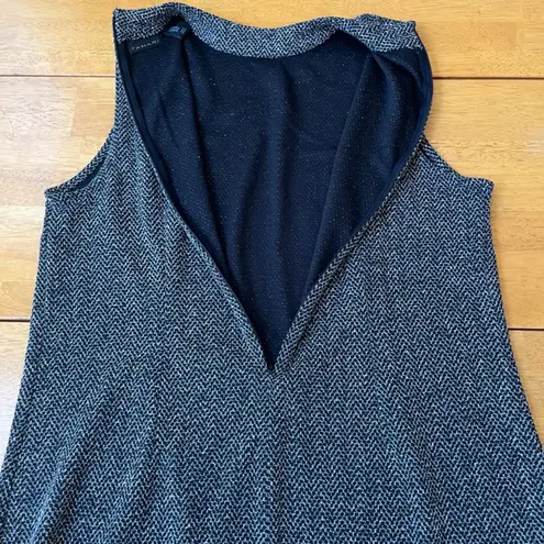 Tahari  Knit Classic Business Casual Shift Tank Mini Dress Back zip, Size L