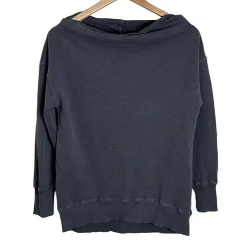 Pilcro Anthro Oversized Tunic Pullover Off shoulder Sweatshirt in grey Size S