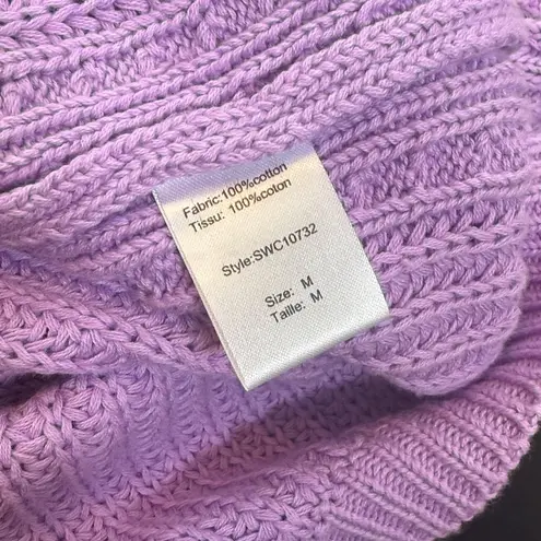 Elan NWT Crochet Lavender Knit Top Size Medium