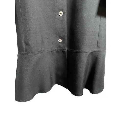 Vintage Tom and Linda Platt Luxury Fashion Lable, Black Button Dress, Flare Hem