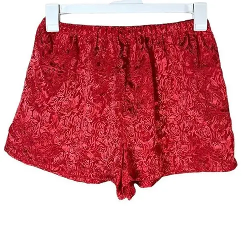 Victoria's Secret Vintage Victoria Secret Gold Label Red Sleep Shorts