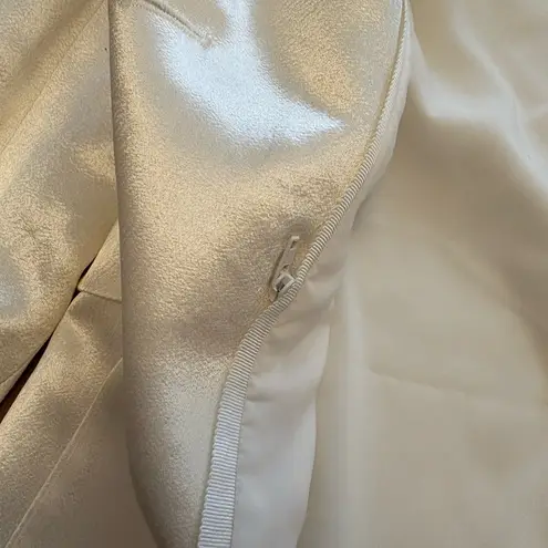 Veronica Beard Athens Satin Peak Lapel Blazer In Off White blazer size 0 - Image 16