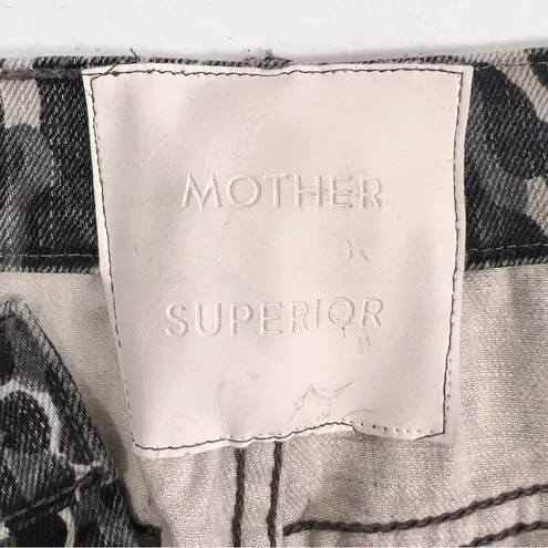 Mother The Vagabond Mini Fray distressed leopard