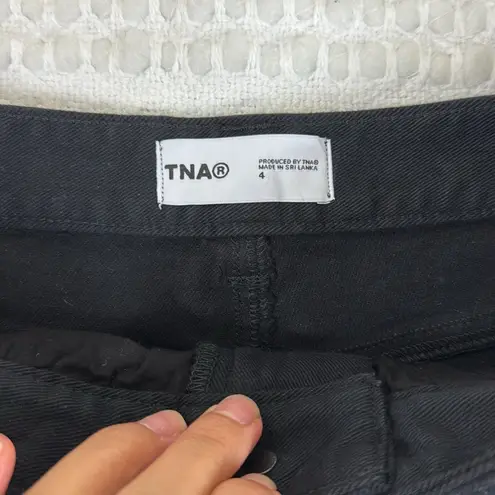 Aritzia TNA Black Denim Shorts Size 4 Black