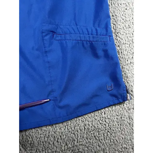 Urbane Performance Scrub Top Women Large Short Sleeve Blue