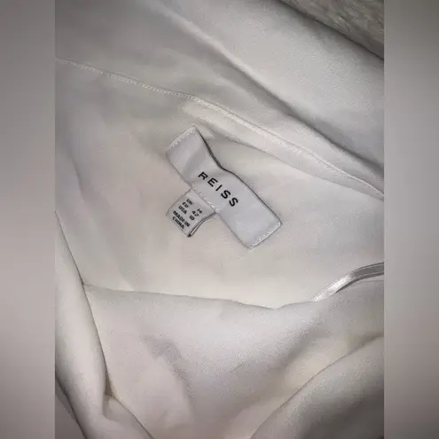 Reiss NWOT Laurey Draped Midi White Off the shoulder Dress sz 10