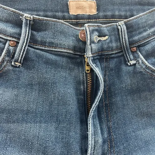 Mother The Insider Crop Step Fray Flared Jeans Size 27