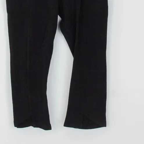 Gymshark  Womens Poise Ribbed Cropped Leggings Size XS Black Pockets Athletic Gym