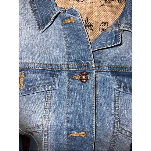 Maverick The Collection Light Indigo Jean Denim Women’s Jacket size Medium Blue