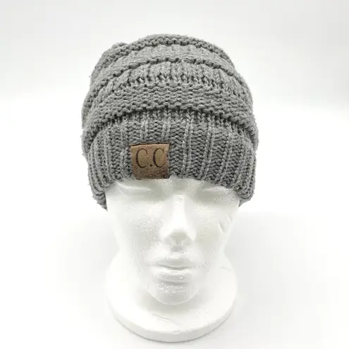 CC California Beanie One Size Knit Winter Cozy Indie Streetwear Trendy Ski Hygge Gray