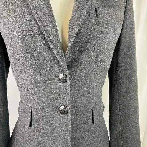 Daniel Cremieux Cremieux Gray Wool Blend Blazer Jacket Women's 0 Business Career Tailored Fitted - Image 3