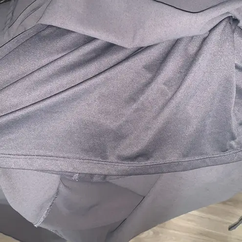 Polagram Gray high low wrap Dress belted keyhole maxi