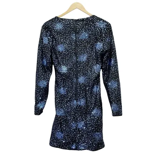 Bardot NWT Sequin Wrap Mini Cocktail Dress in Bijou Blue Women’s Size Medium NYE