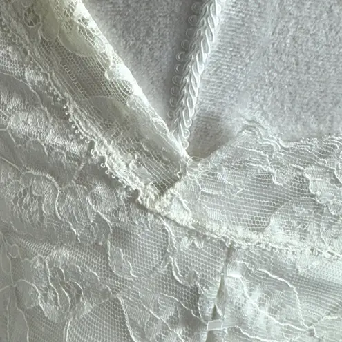 Vanity Fair Vintage 60s Lace Trim Slip Dress Size S Floral Romantic Fairy Y2K