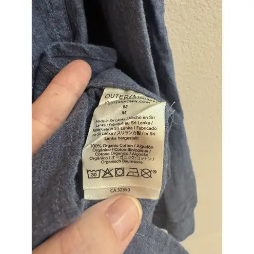 Outerknown  Scout Button Down Shirt Womens Medium Organic Cotton Granola Girl NEW