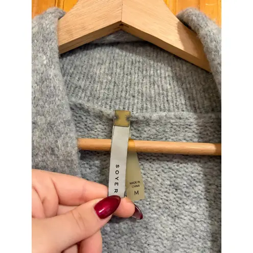 Soyer Gray Merino Wool Blend Double Breasted Cardigan Coat Sweater Size M Size M - Image 2