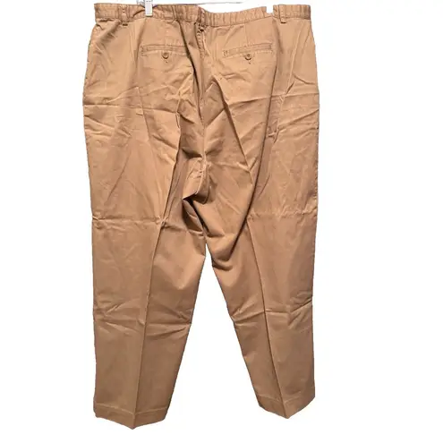 C.J. Banks Khaki Pants Relaxed Fit Pleated Front Casual Trousers Slacks 24W Tan Size undefined