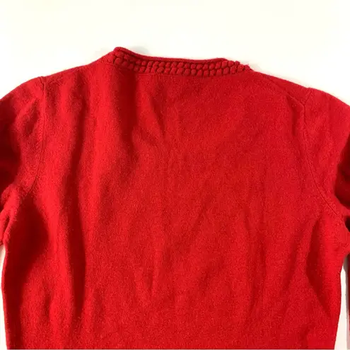 Lafayette 148 New York Red Merino Wool Sweater