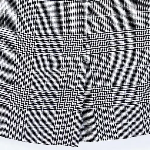 Ralph Lauren  Black Label Pencil Skirt Glen Plaid Black White Wool Silk Women 2