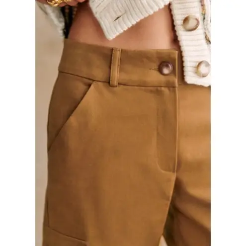 Sézane NWT Sezane Benicio Trouser in Caramel Cotton Chino Cargo Pants 46 / 14