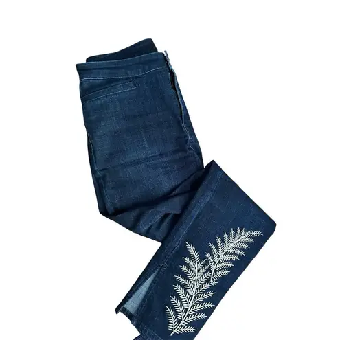 Dennis Basso Stretch Denim Slim-Leg Zip-Front Jeans-Medium Wash Size 6 A349307