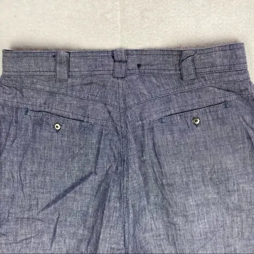 TOGETHER! Pleated Front High Rise Cuffed Short Blue Size undefined